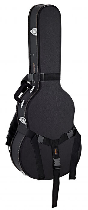 Ortega Guitars Economy Series etui pakiet do klasycznych gitar - czarny płaski top + zainstalowany pasek na plecy (OCCSTD-BU) OCCSTD-BU