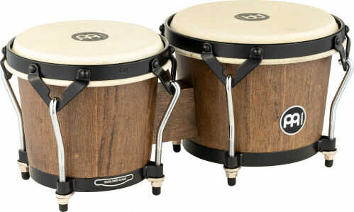 Meinl Percussion Percussion HTB100WB-M Wood zestaw bongo, Headliner Designer Series, średnica 17,15 cm (6,75 cala) Macho i 20,32 cm (8 cali) Hembra, kolor brązowy HTB100WB-M