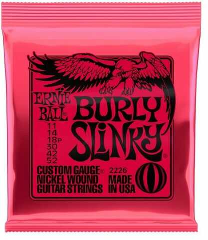 Ernie Ball Burly Slinky Nickelwound Electric Guitar Strings 11-52 Gauge P02226