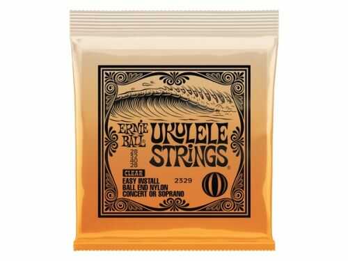 Ernie Ball koncert/sopran nylonowe zakończenia kulowe struny ukulele przezroczyste P02329