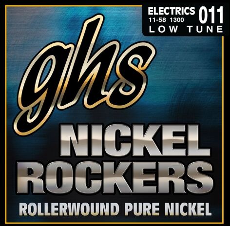 GHS NICKEL ROCKERS Rollered String Set do gitary elektrycznej - Low Tune - 1300-011/058 CGH 1300