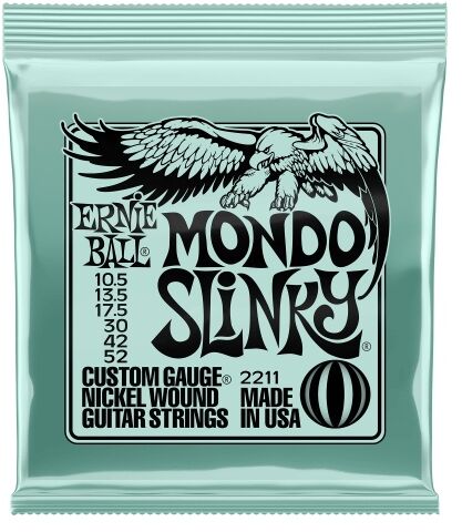 Ernie Ball Mondo Slinky Nickel Wound Electric Guitar Strings 10.5-52 Gauge P02211