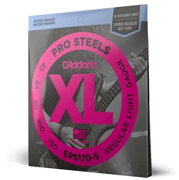 D'Addario EPS170  5 komplet strun do 5-saiter gitara basowa 0,11 cm  0,33 cm (.045  .130 cala) EPS170-5