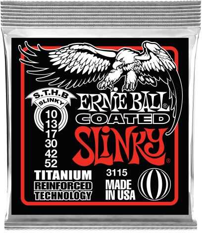 Ernie Ball Titanium RPS Coated Slinky Electric Guitar Strings 3115