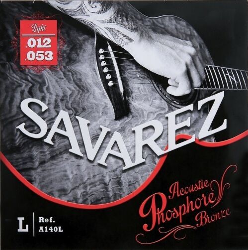 Savarez Struny 668596 do gitary akustycznej Acoustic fosfor, zestaw A140M Medium .013-.056 A140M