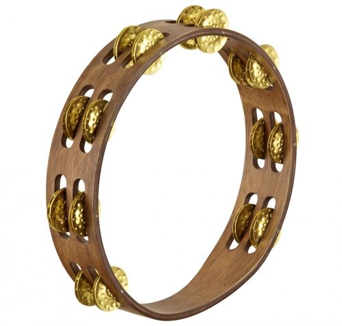 Meinl Percussion meinl Percussion Vintage Wood Tambourine, średnica 25,40 cm (10 cali), Walnut Brown TA2V-WB