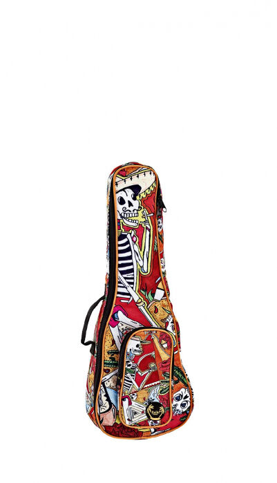 Ortega Guitars Gigbag do ukulele Tenor z paskami na ramię - El Muerto (KUB-EM-TE) KUB-EM-TE