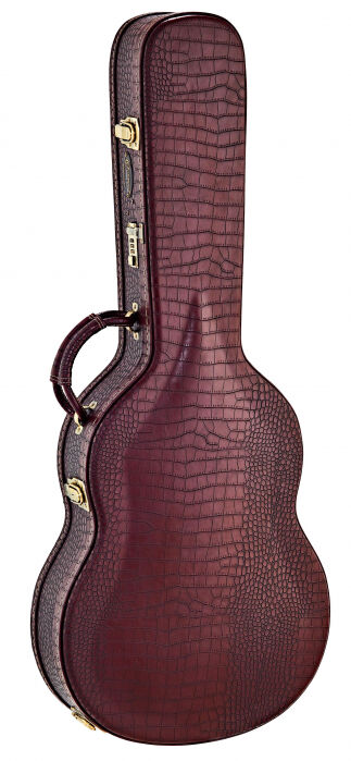Ortega Guitars walizka Classic Pro - brązowa Croco, brąz Hardware, Arch Top, 100 mm głębokości (OCCPRO-T) OCCPRO-T