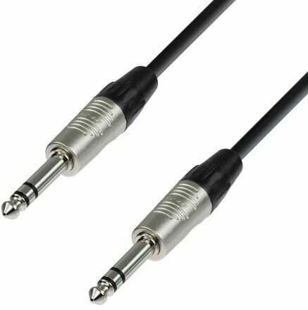 Adam Hall Cables 4 Star Series - Microphone Cable REAN 6.3 mm Jack stereo / 6.3 mm Jack stereo 1.5 m przewód mikrofonowy K4BVV0150