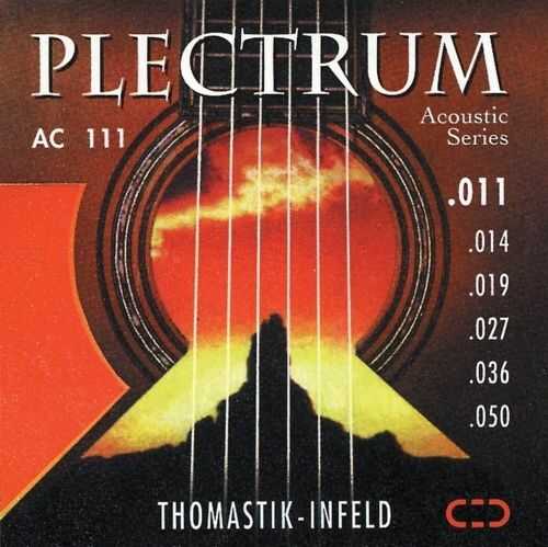 Thomastik Saiten für Akustikgitarre Plectrum Acoustic Series Satz AC110 Extra Light .010-.041 nickelfrei 669307
