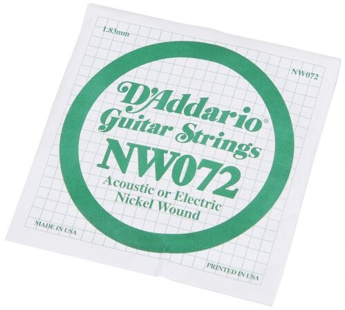 D'Addario Nickel Wound ball End Single Strings NW072