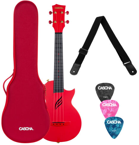CASCHA Cascha Carbon Ukulele Red HH 2280