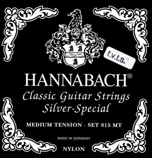 Hannabach 652550 Klassikgitarrensaiten Serie 815 F.V.T.S Medium/High Tension Silver Special - FHT Satz 652550