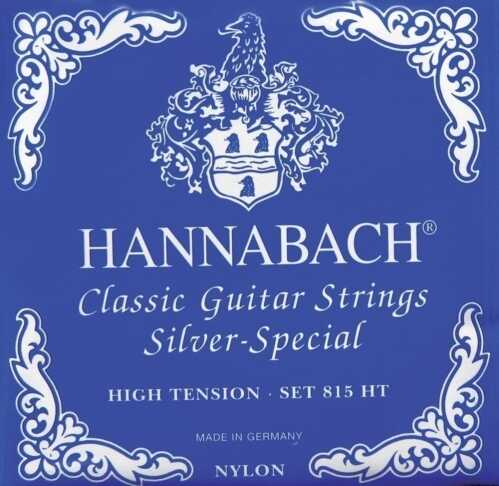 Hannabach Klassik Gita rrensaiten Serie 815 High Tension Silver Special  E1 8151HT BLUE
