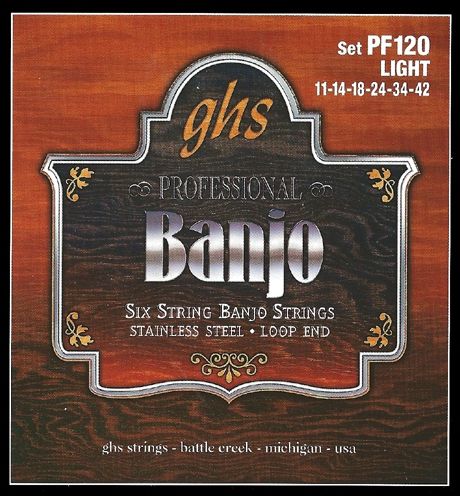 ghs GHS pf120 komplet 6 strun Banjo światła PF120