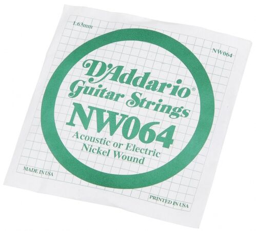 D'Addario Nickel Wound ball End Single Strings NW064