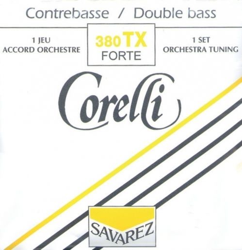 Savarez (642179) Corelli struny do kontrabasu (orkiestrowe) - Set (4/4 i 3/4) super mocna - 380TX