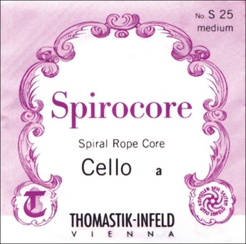 Thomastik Einzelsaite für Cello 4/4 Spirocore - A-Saite Spiralseilkern, Aluminium umsponnen, stark 641205