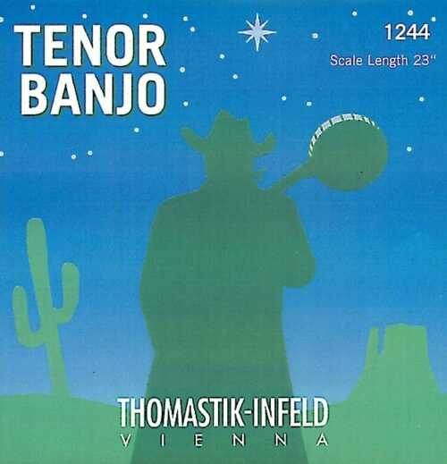 Thomastik Struny do Tenor Banjo zestaw chromowana rana z pętlą do skali 580 mm/23 cale 658505