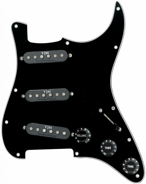 Seymour Duncan Seymour Duncan Yngwie Loaded Pickguard (STK-10 S) Pickguard do gitary elektrycznej typu strat z przetwornikami , czarny