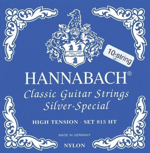 Hannabach 652601 Klassikgitarrensaiten Serie 815 für 8/10 saitige Gitarren/High Tension Silver Special - E/1 652601