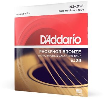 D'Addario komplet strun do gitary akustycznej, owijka z brązu EJ24