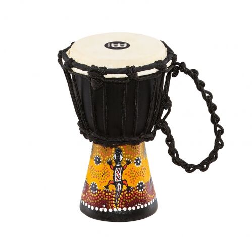 Meinl Percussion Percussion HDJ7-XXS Mini drewniana seria Djembe Headliner naciąg sznurka 11,4 cm (4,5 cala) średnica (Mini) gecko design HDJ7-XXS