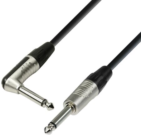ah Cables adam hall 4 Star Series rean instrument Cable, 6.3 MM JACK Mono na jack 6.3 MM Mono Pod kątem prostym, 3 m K4IPR0300