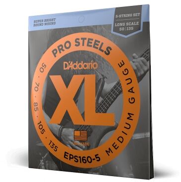 D'Addario EPS160  5 komplet strun do 5-saiter gitara basowa 0,127 cm  0,34 cm (.050  .135 cala) EPS160-5