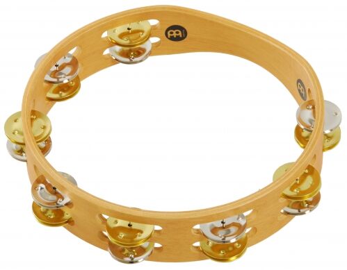 Meinl Percussion TA2MSNT dżingle z tamburynem i podwójnym stopem - super naturalne TA2M-SNT