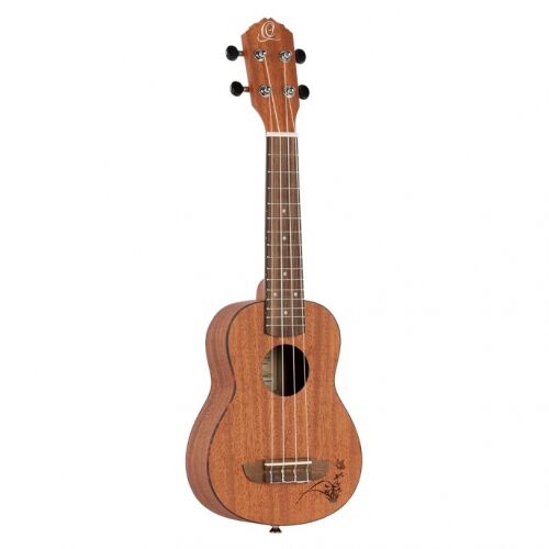 Ortega RU5 ukulele sopranowe, płyta wierzchnia: świerk, tył i boki: drewno sapeli, satynowe wykończenie, kolor: brązowy RU5MM-SO