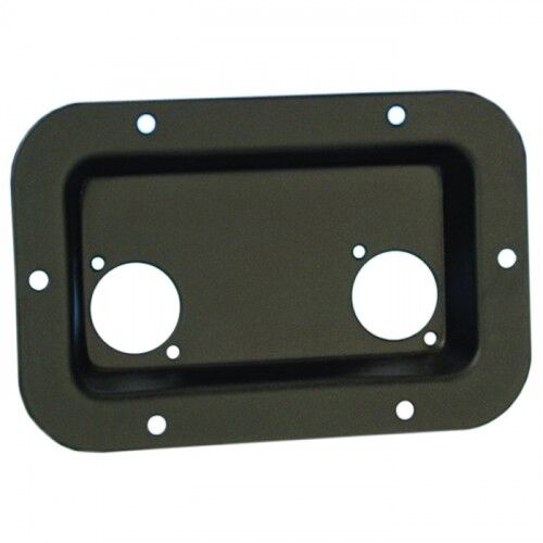 Adam Hall 8708 BLK - Miseczka montażowa czarna do 2 XLR lub gniazda Speakon 8708BLK