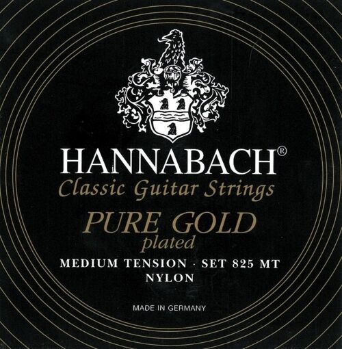 Hannabach 652634 Klassikgitarrensaiten Serie 825 Medium Tension Spezialvergoldung - D4 652634