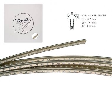Boston drut progowy 12% nickel silver, h=0,7 w=1,6 g=0,6mm, (1 mb)