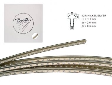 Boston drut progowy fretwire, 12% nickel silver, h=1,1 w=2,0 g=0,5mm, (1 mb)