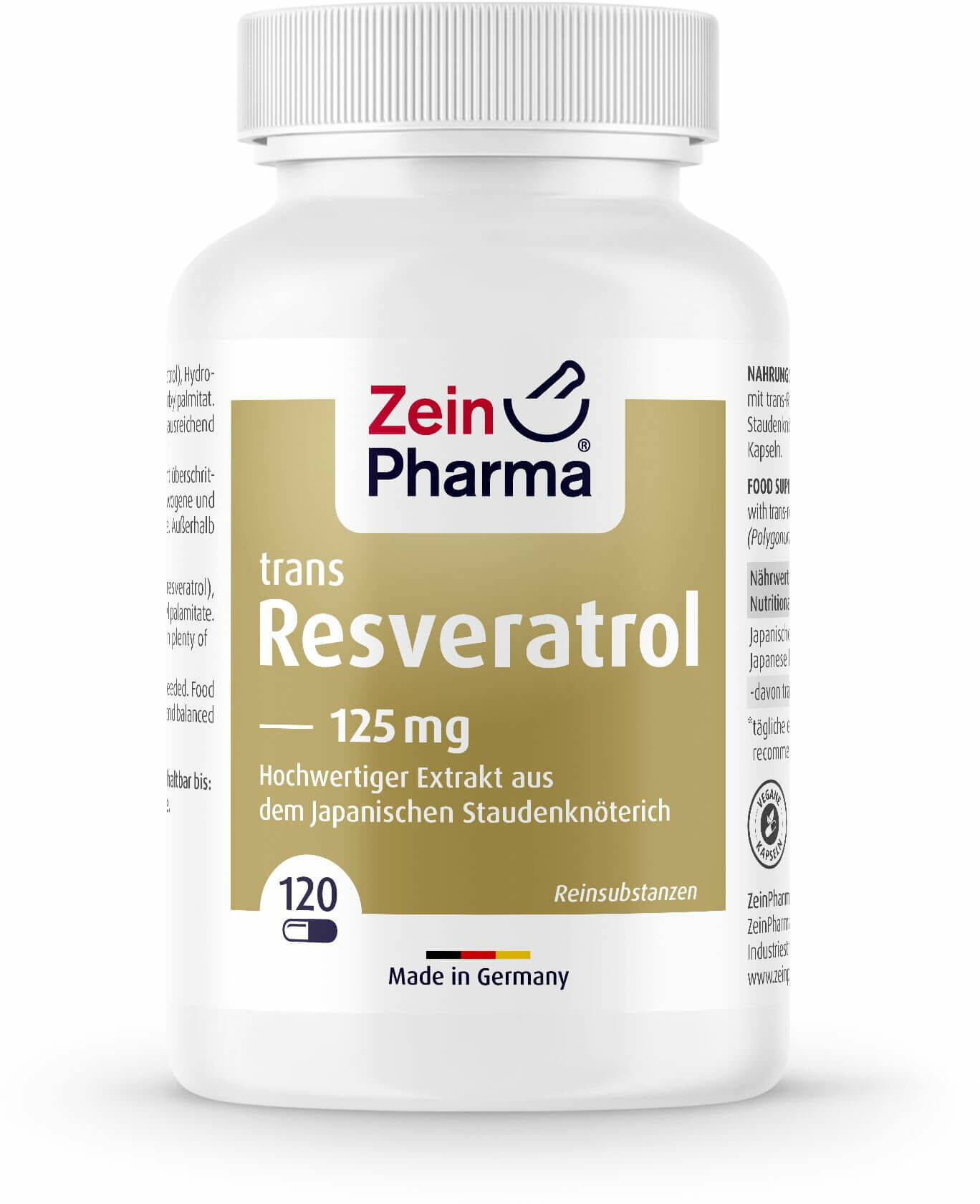 Zein Pharma - Resweratrol, 125mg, 120 kapsułek