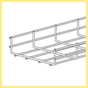 Korytka siatkowe 60x600 mm (3 m) Korytka siatkowe o wysokości boku 60 mm, szerokości 600 mm (3 m)