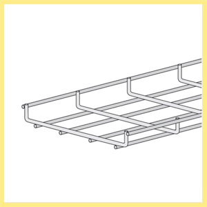 Korytka siatkowe 30x300 mm (3 m) Korytka siatkowe o wysokości boku 30 mm, szerokości 300 mm (3 m)