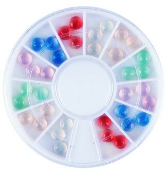 Ozdoby do paznokci karuzela z ozdobami mix kolorów Nr 3