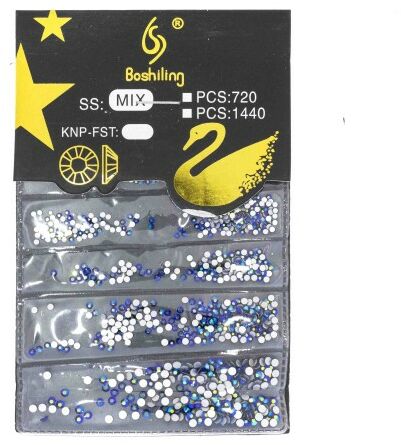 Ozdoby do paznokci zestaw cyrkonii Blue Zircon 1440 szt