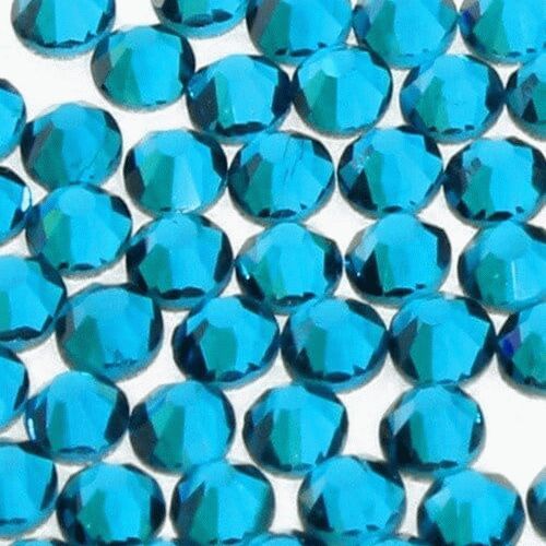 Cyrkonie do paznokci szklane SS10 Blue Zircon AB 50 szt