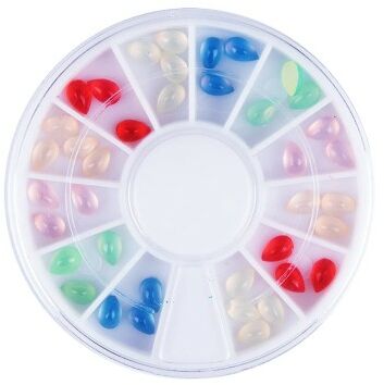 Ozdoby do paznokci karuzela z ozdobami mix kolorów Nr 2