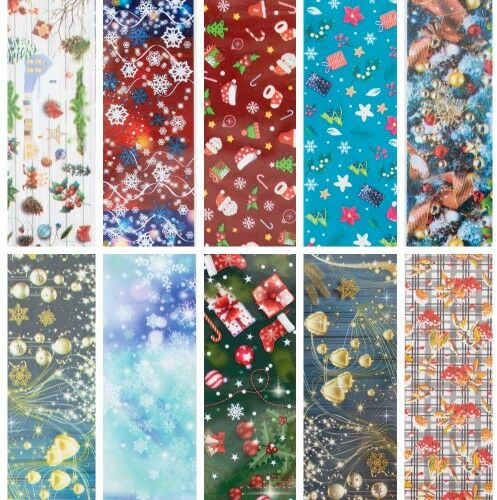 Folie transferowe Christmas 10 sztuk po 100 cm 12-06