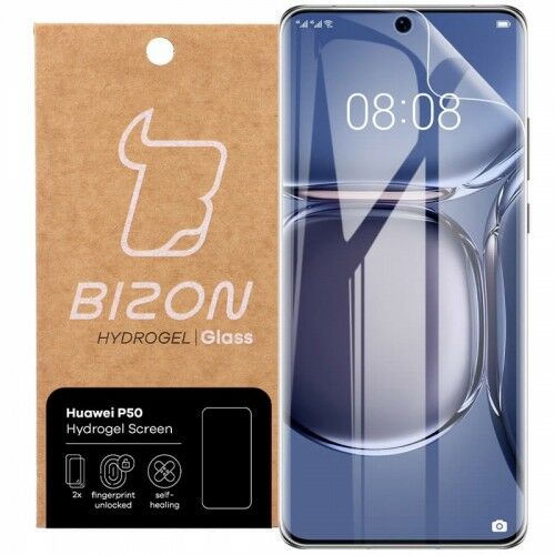Bizon Folia hydrożelowa na ekran Glass Hydrogel, Huawei P50, 2 sztuki BGHS2HP50