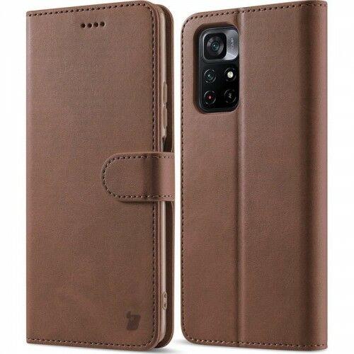 Bizon Etui Case Wallet Poco M4 Pro 5G / Redmi Note 11S 5G brązowe BCWPOCOM4PDBN