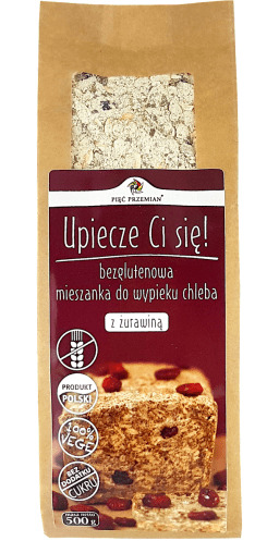 Pi$133$134 Przemian Bezglutenowa Mieszanka Do Wypieku Chleba z Żurawiną 500g - Pięć Przemian