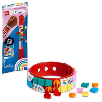 LEGO DOTS Tęczowa bransoletka z zawieszkami 41953