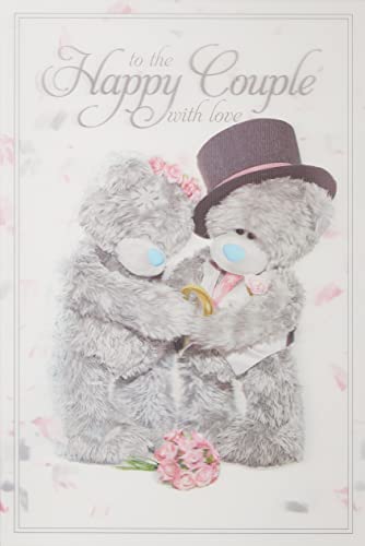 Me To You Bear Me To You Bear Holograficzna kartka ślubna 3D dla pary ALM93020