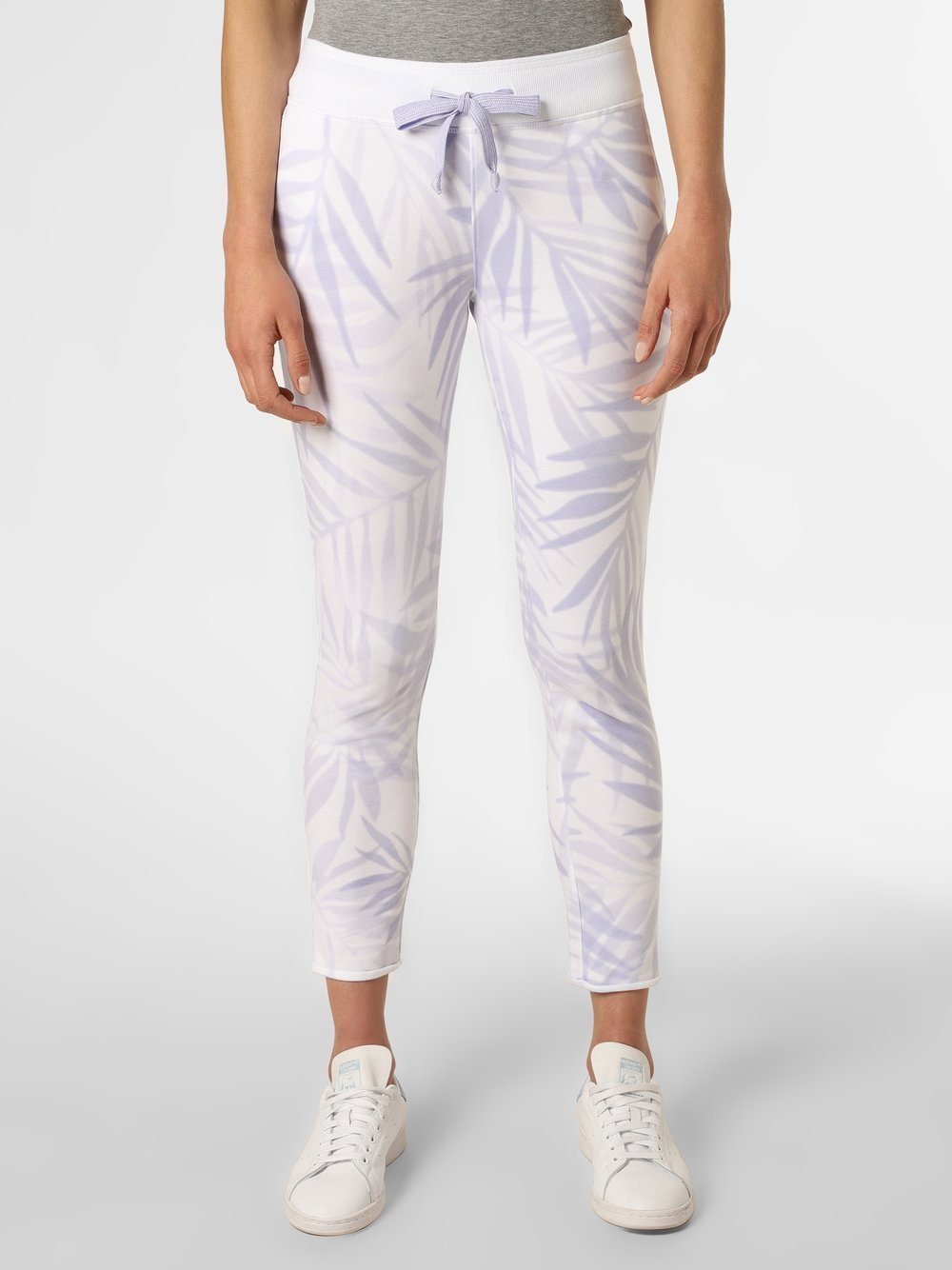 Spodnie sportowe damskie - Juvia - Damskie spodnie dresowe, biały|wielokolorowy|lila - grafika 1