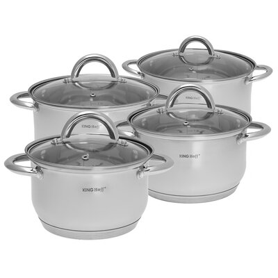 Kinghoff Garnki z pokrywką KH-4448, 8 elementów